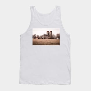 Rural Barn With Silos Tank Top